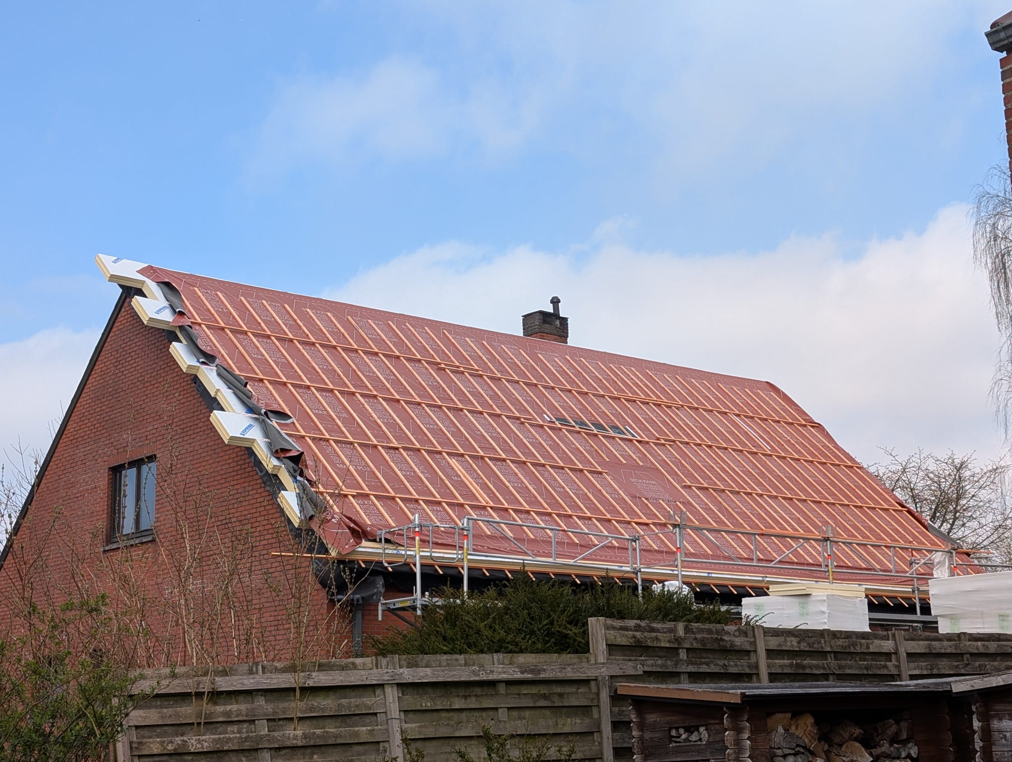 Chantier de rénovation de toiture Brabant Wallon